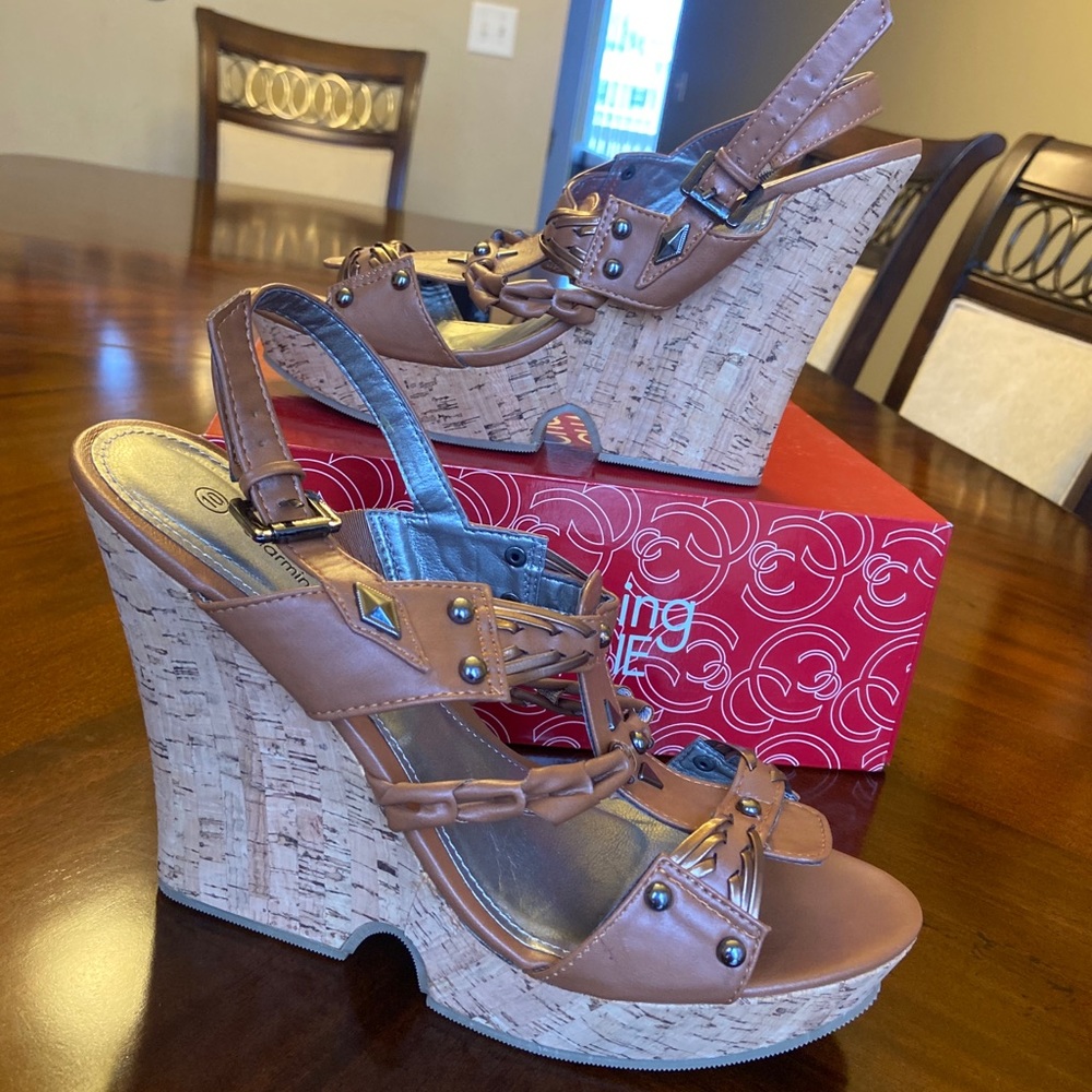 Charming Charlie Cork Bottom Wedges